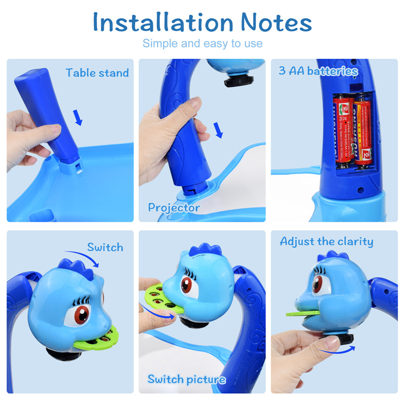 3-In-1 Frozen Creative Projection Drawing Table for Kids - SHOPIZEM