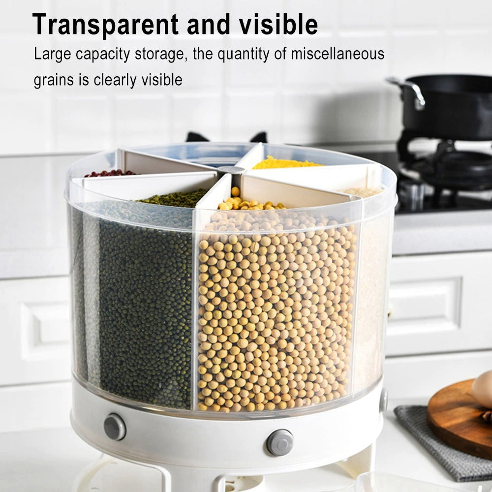 Food Container Organizer With 360 Degree Rotatable Design