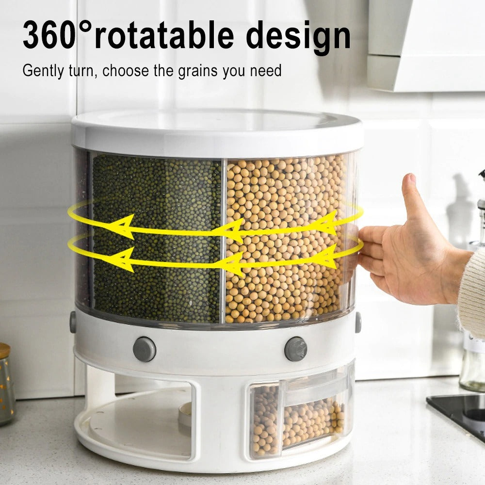Food Container Organizer With 360 Degree Rotatable Design
