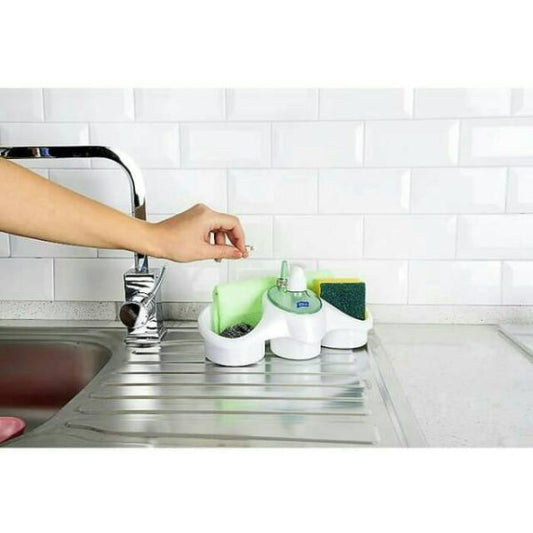 Soap Dispenser And Sponge Holder Kitchen Kit - SHOPIZEM