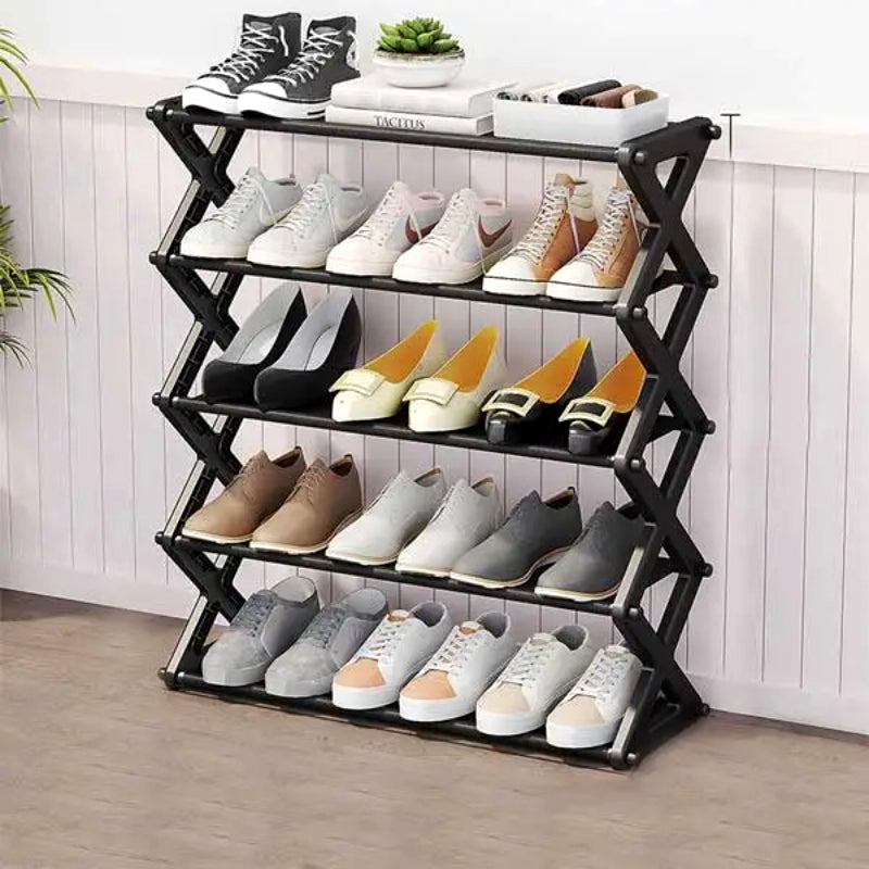 X-Type 5-Layer Foldable Fashion Shoe Organizer Stand - SHOPIZEM