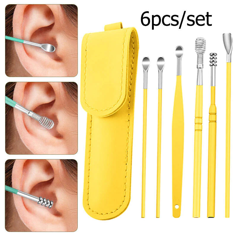 Ear Wax Cleaning Kit, 6 Pcs Ear Pick Tools - SHOPIZEM