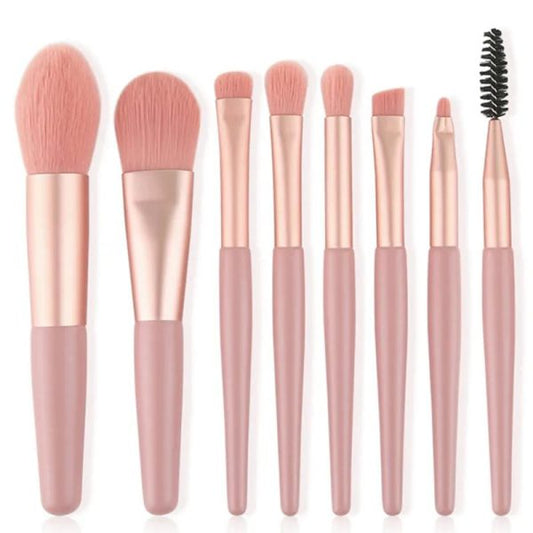 8-Piece Travel Makeup Brush Set - SHOPIZEM
