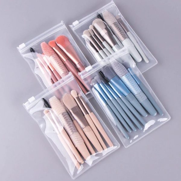 8-Piece Travel Makeup Brush Set - SHOPIZEM