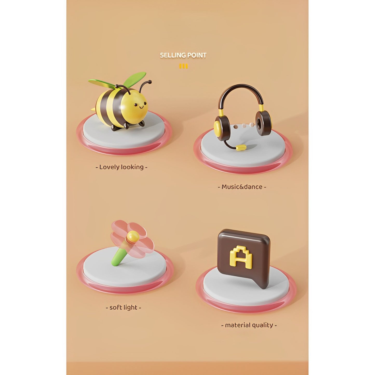 Musical Educational Dancing Bee Toy - SHOPIZEM