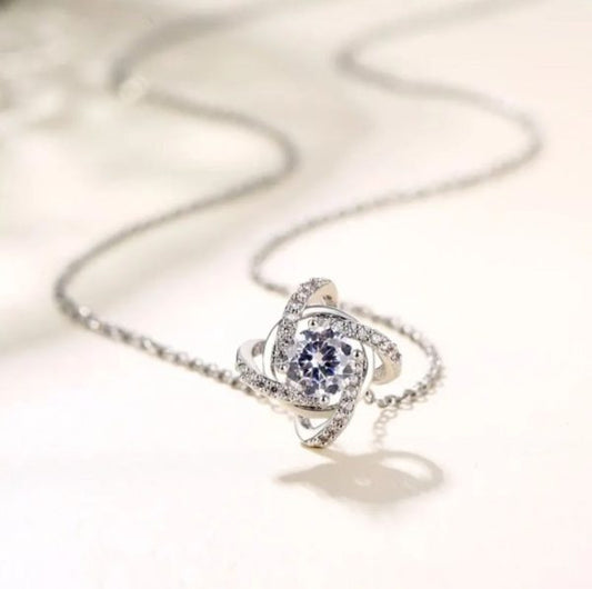 Diamond Steel Necklace For Ladies - SHOPIZEM