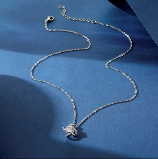 Diamond Steel Necklace For Ladies