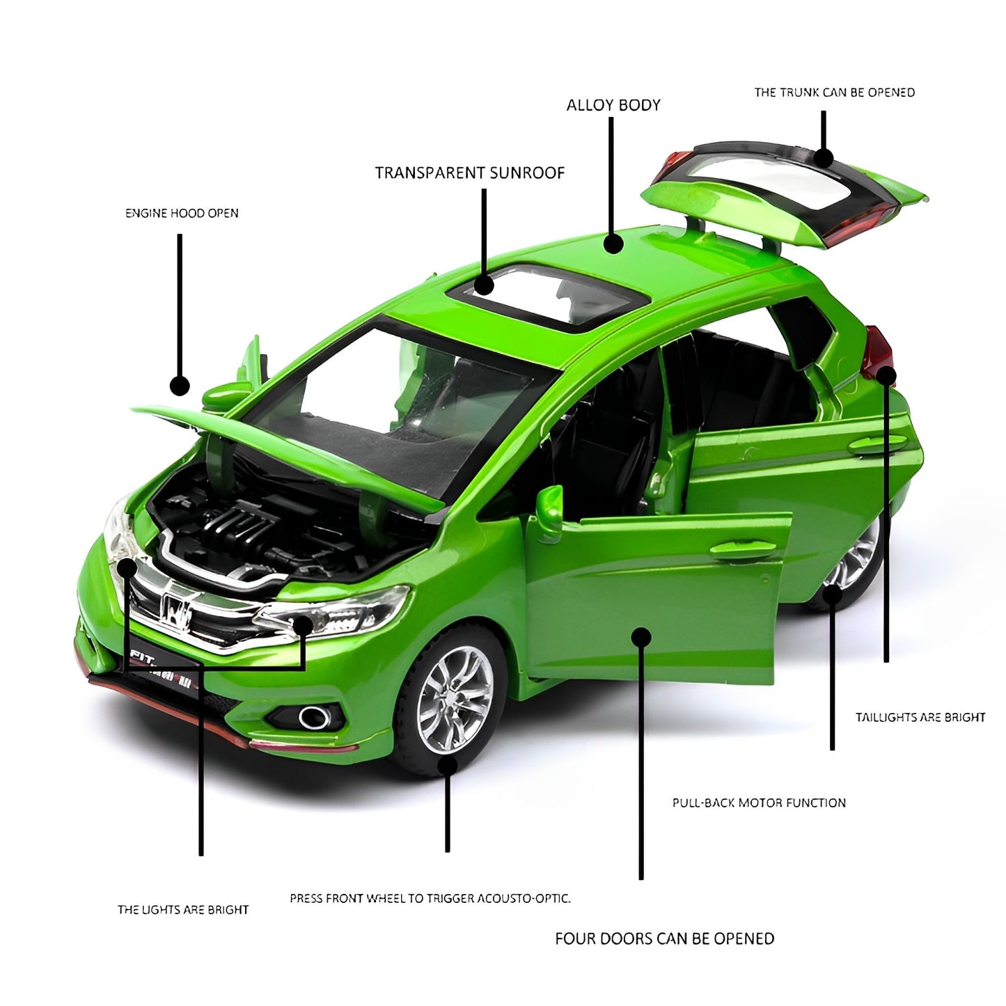Honda Fit GK Alloy Car Toy - SHOPIZEM