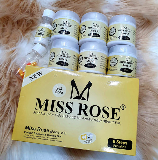 Miss Rose 8 In 1 Facial Kit with 24K Gold - SHOPIZEM