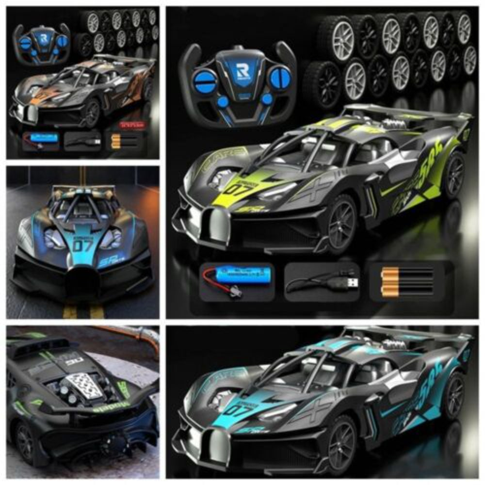 High Speed Rechargeable 1:20 Scale RC Drift Racing Sports Car 4 Channel Turbo Remote Control - SHOPIZEM