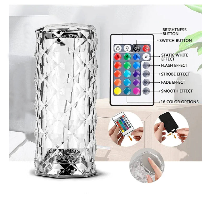 Diamond Acrylic Table Lamp - SHOPIZEM