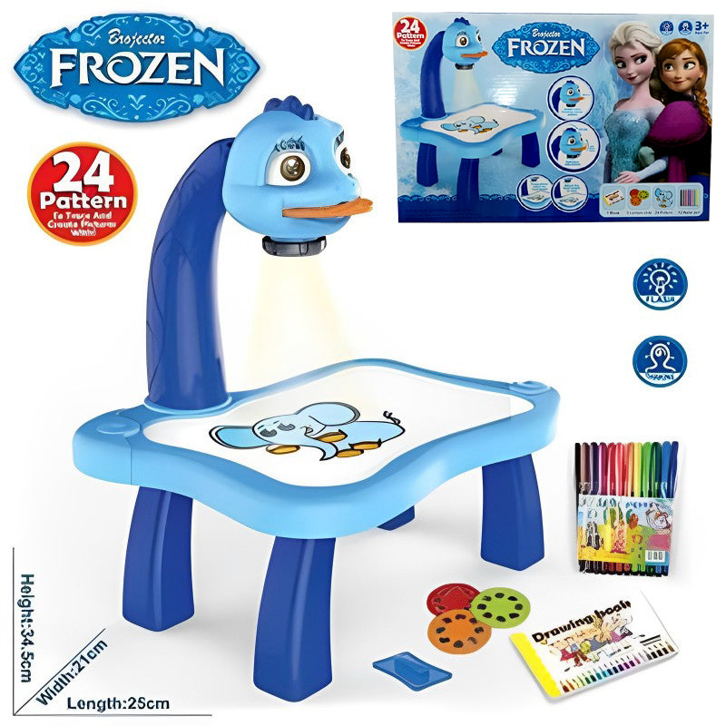 3-In-1 Frozen Creative Projection Drawing Table for Kids - SHOPIZEM