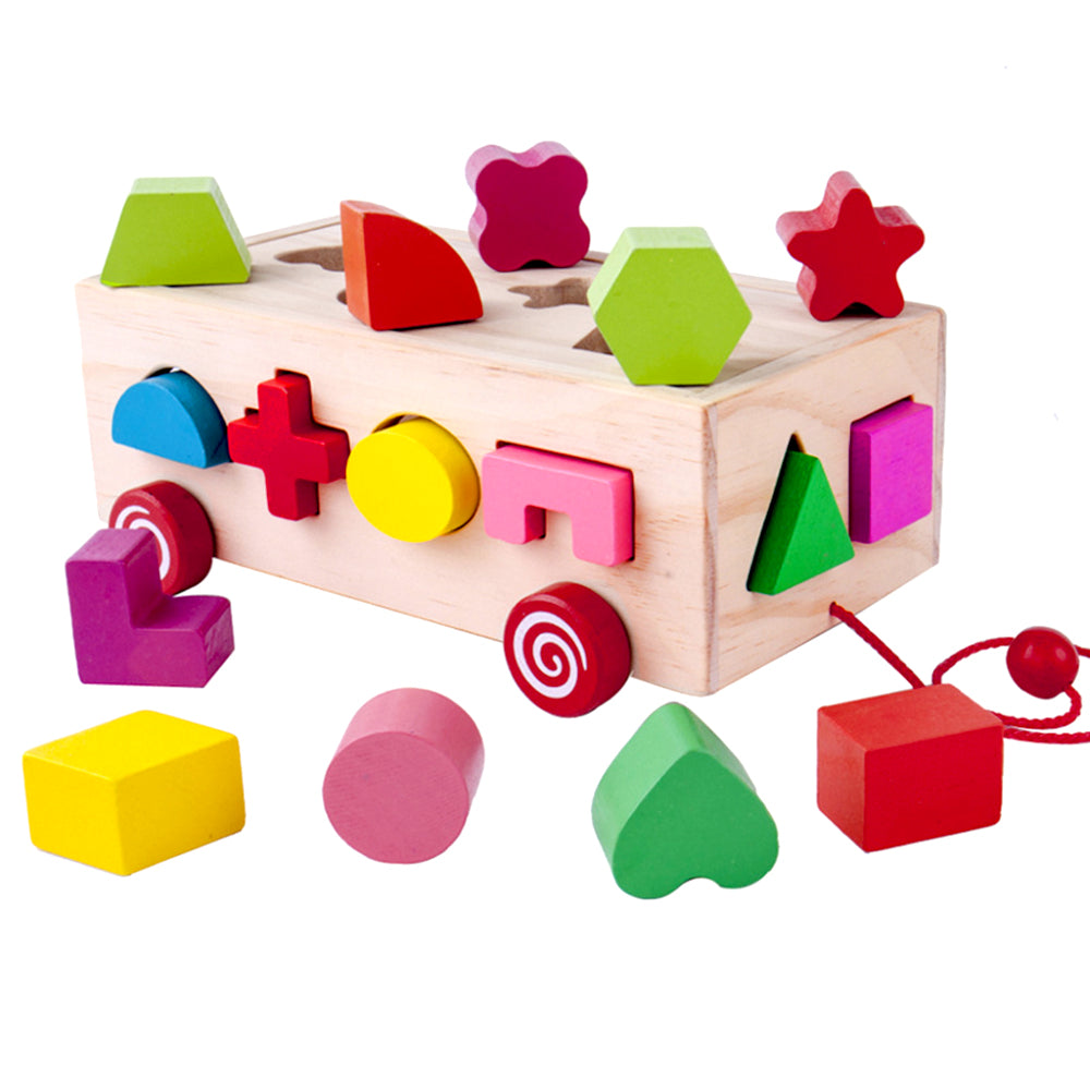 Wooden Shape Sorter Car Toy