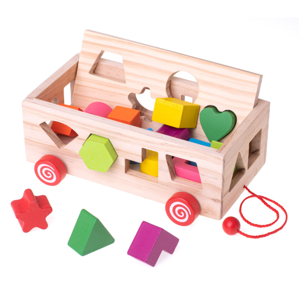 Wooden Shape Sorter Car Toy - SHOPIZEM