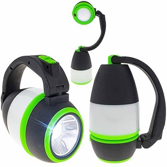 Versatile Rechargeable Camping Lantern with Flashlight and Power Bank - SHOPIZEM