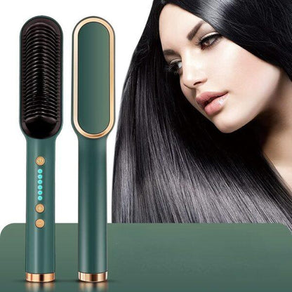 Hair Straightener Ceramic Heated Hair Brush - SHOPIZEM