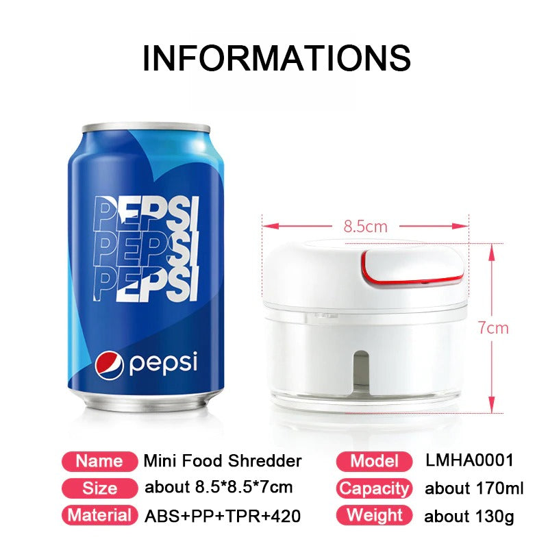 Mini Food Garlic Vegetable Grinder - SHOPIZEM