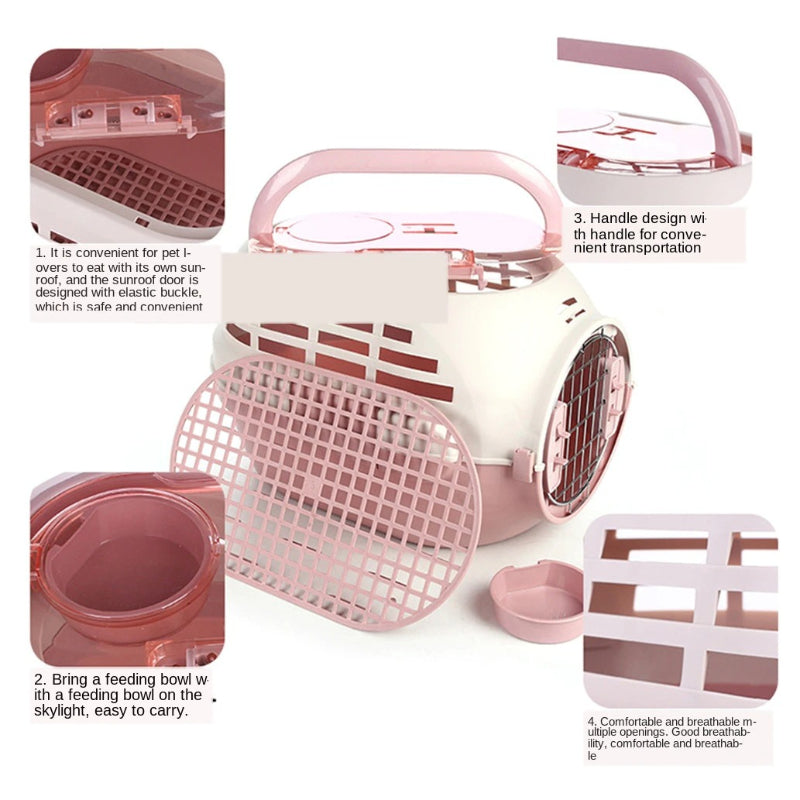 Pet Carrier for Small Dogs and Cats with Two-Way Opening Doors - SHOPIZEM