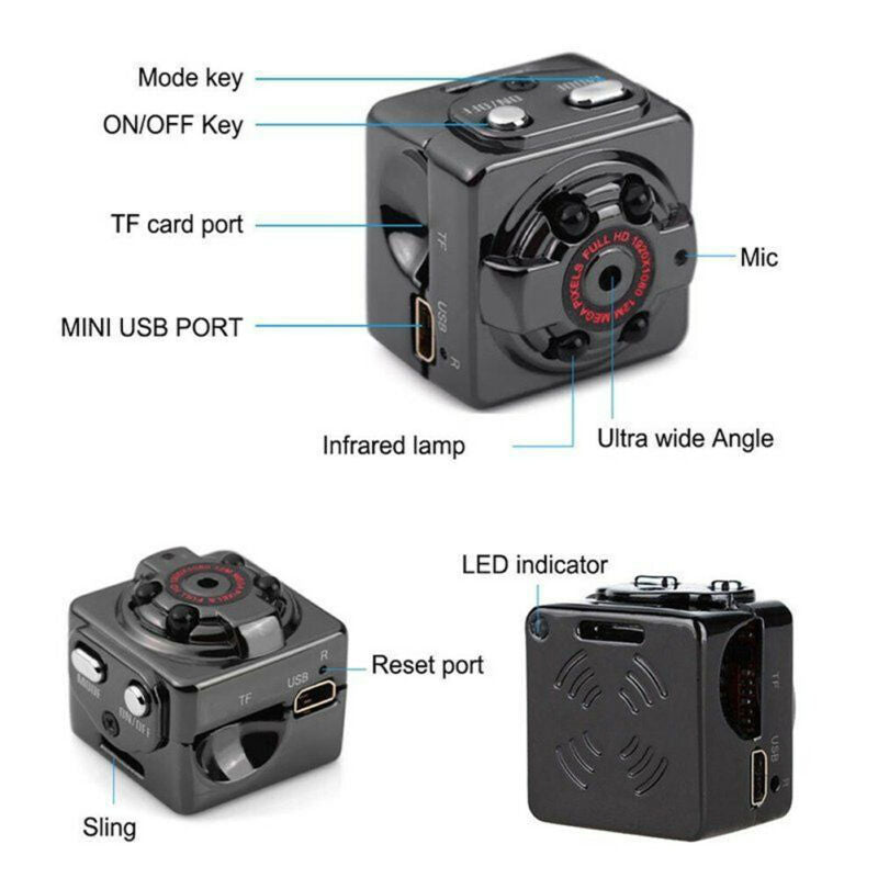 Mini Camera with Infrared Night Vision and 1080P HD Recording - SHOPIZEM