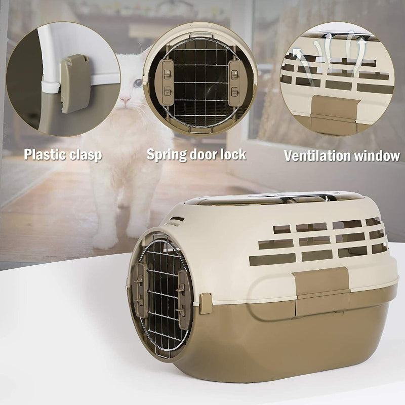 Pet Carrier for Small Dogs and Cats with Two-Way Opening Doors - SHOPIZEM
