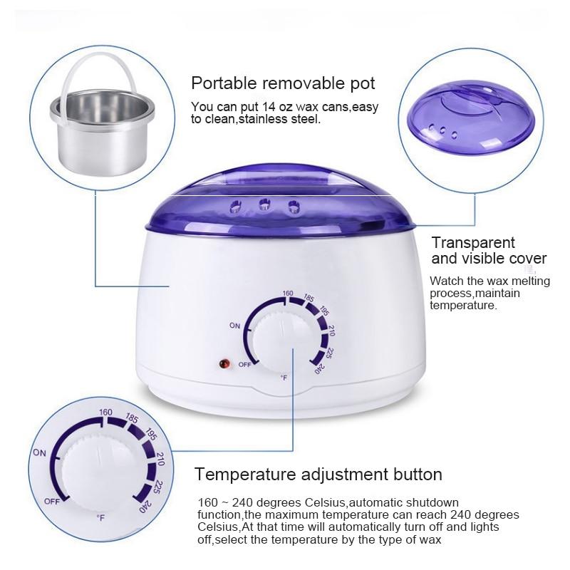 Hair Removal Wax Heater with Adjustable Temperature and Aluminium Pot - SHOPIZEM