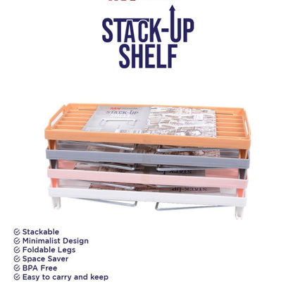 3-Tiered Foldable Shelf Set for Kitchen Space Saving - SHOPIZEM