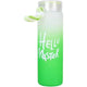Green Frosted Glass Water Bottle