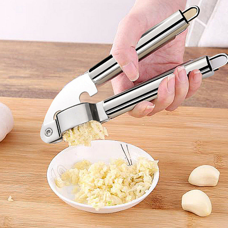 Garlic Mincer: Stainless Steel Manual Press