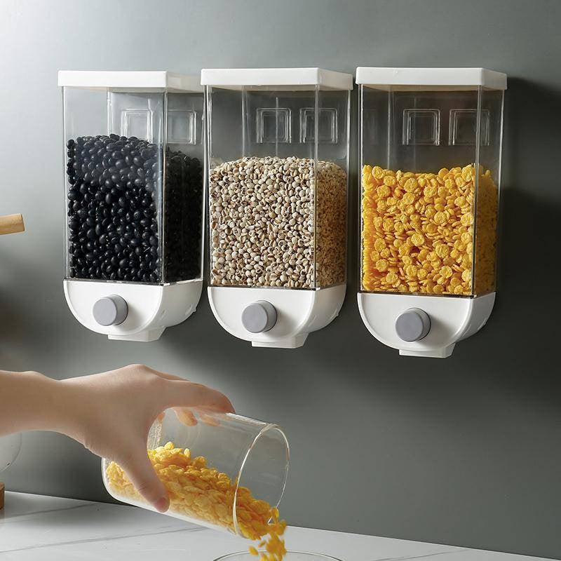 Space-Saving Wall Mounted Grain Dispenser